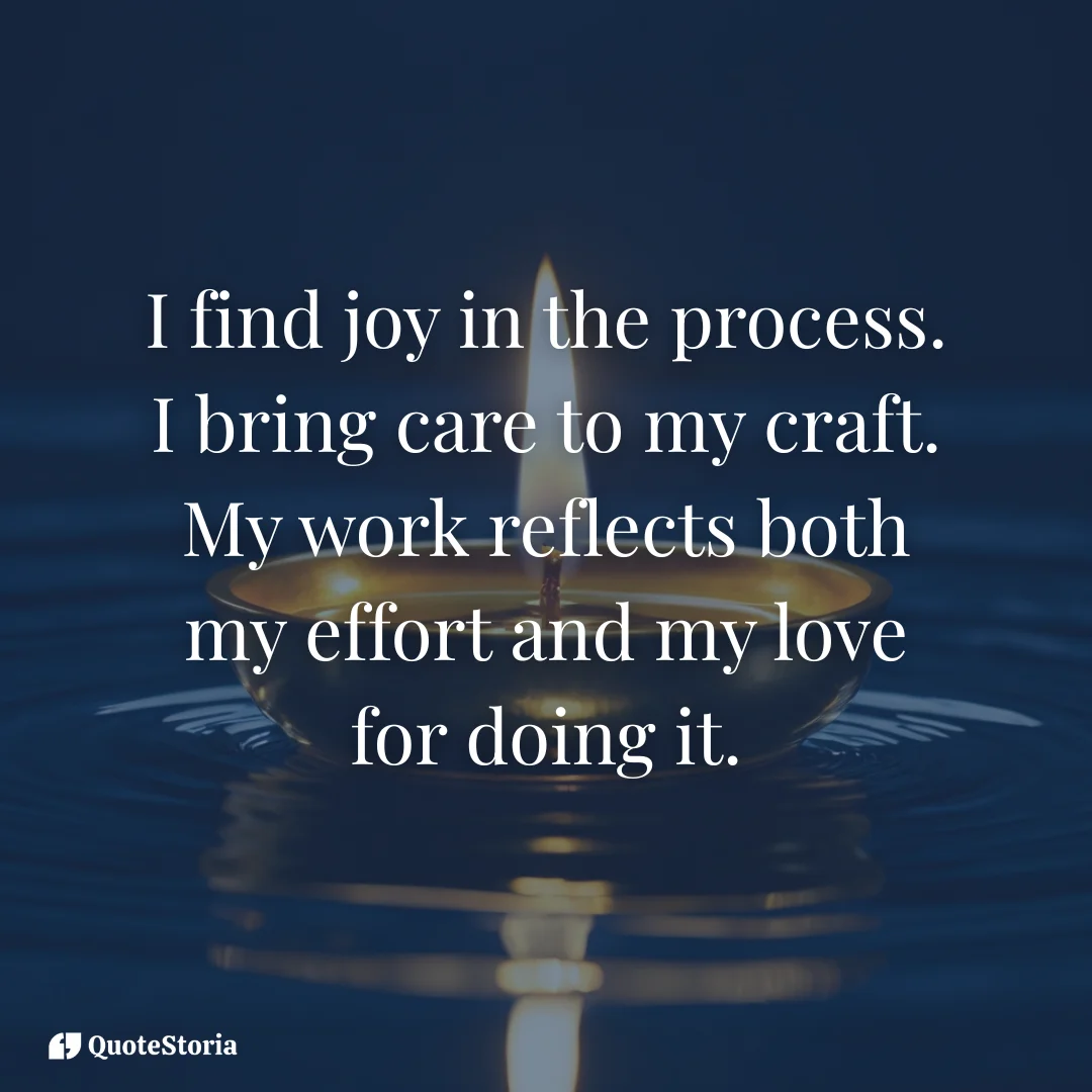 "Candle glowing steadily, symbolizing joy and consistency in daily work."