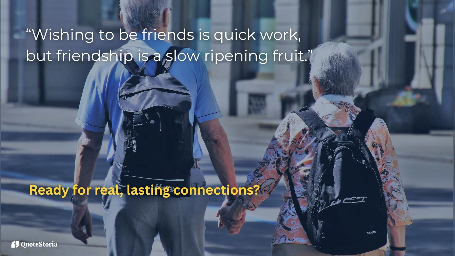 Aristotle quote featured image: "Friendship is a slow ripening