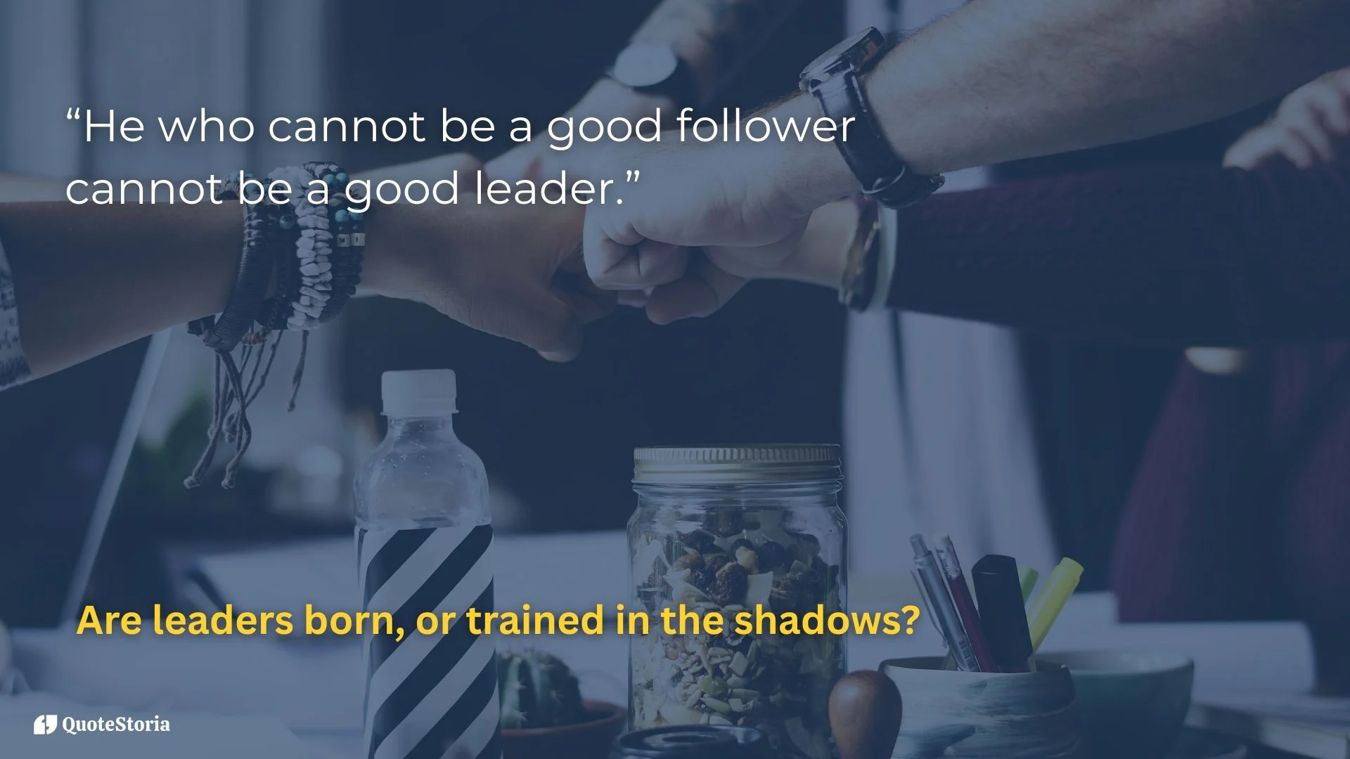"Aristotle quote featured image: 'Cannot be a good leader without being a good follower.'"