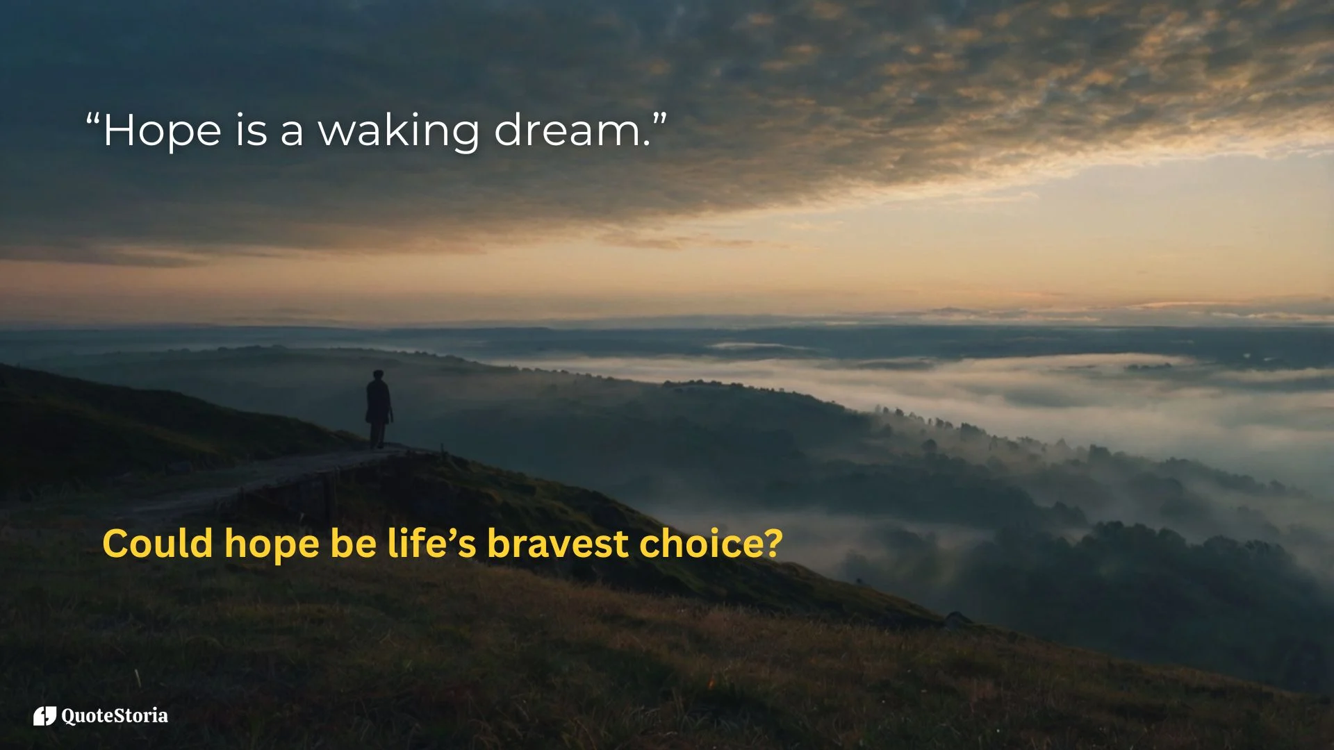 "Aristotle featured image: Hope is a waking dream, symbolized by dawn and horizon."