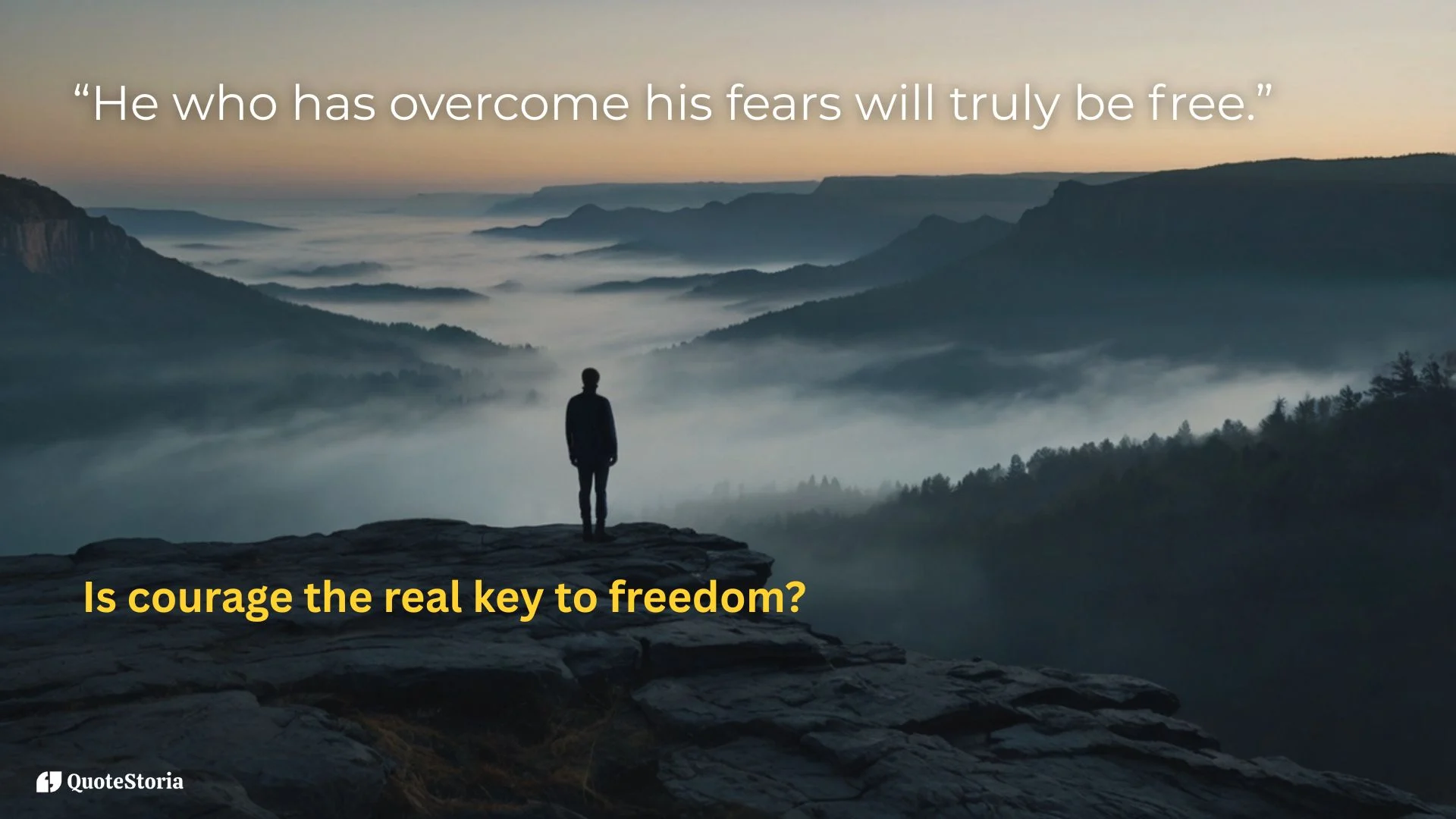 "Aristotle featured image: overcoming fear leads to true freedom."