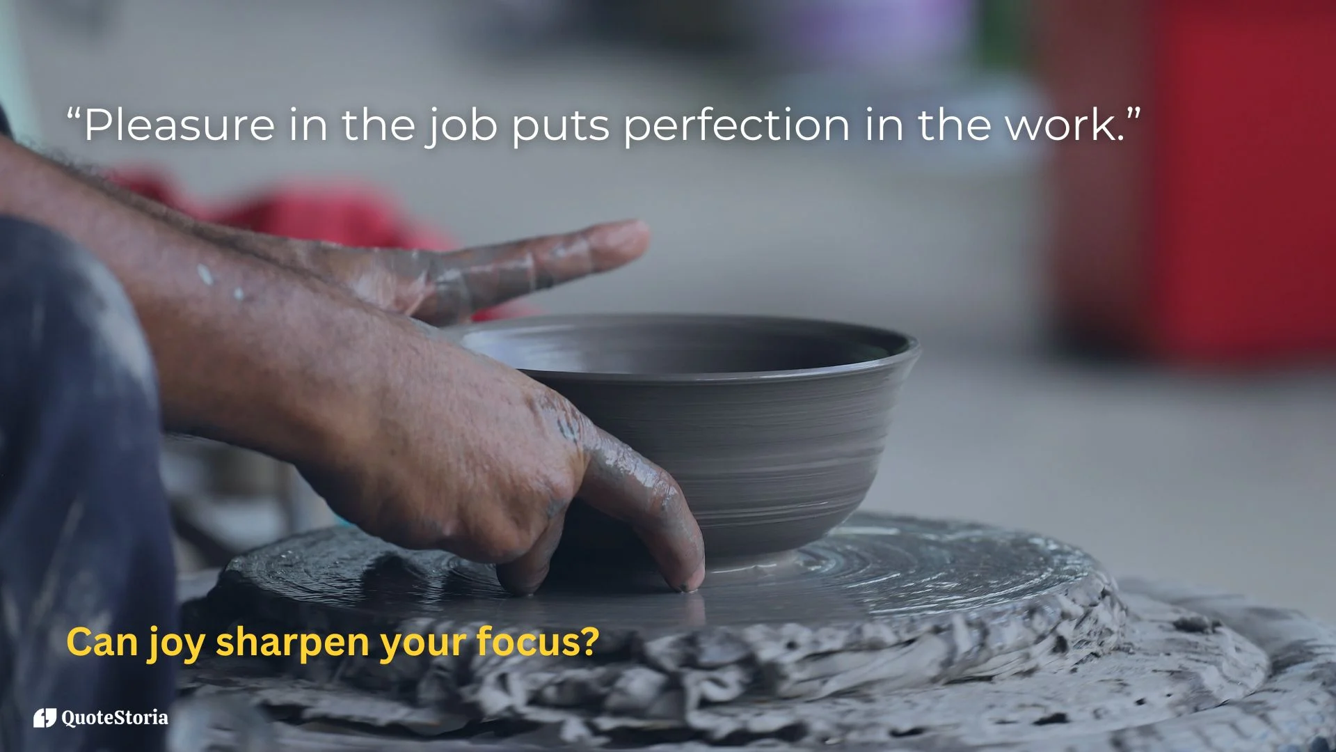 "Aristotle featured image: 'Pleasure in the job puts perfection in the work.'"