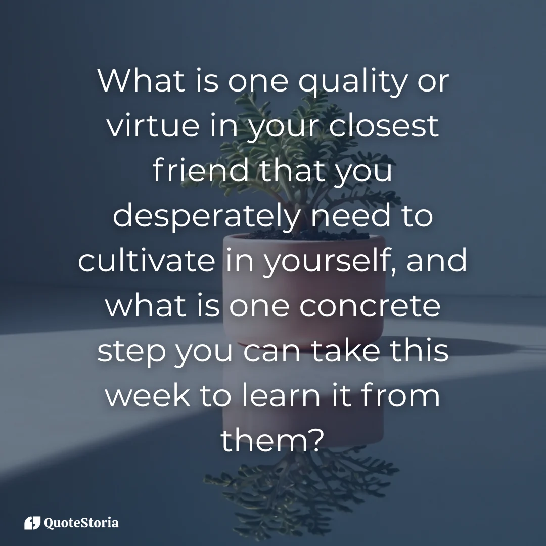 Image representing personal reflection and cultivating virtue in friendship.