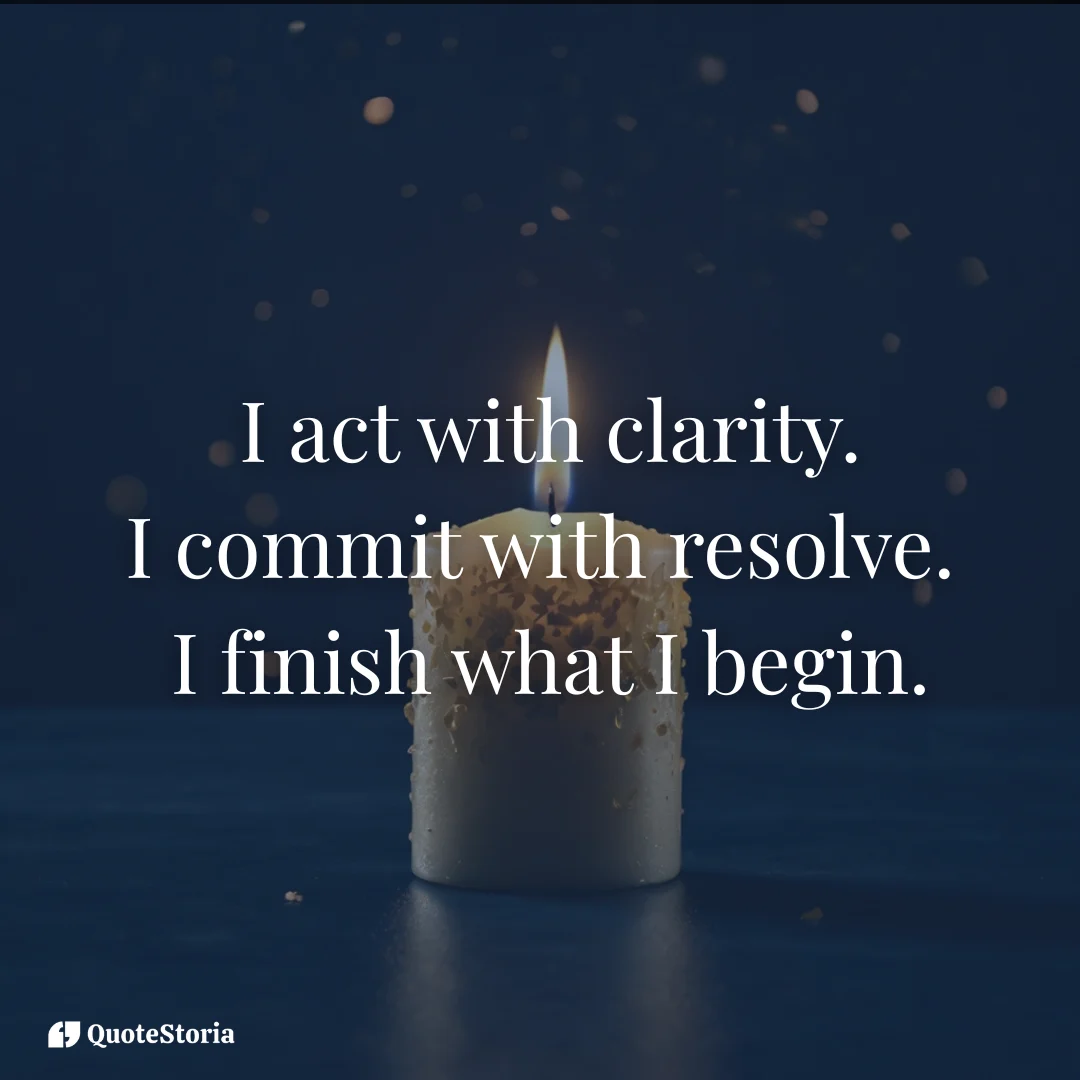 "Affirmation visual for Marcus Aurelius quote on finishing with resolve."