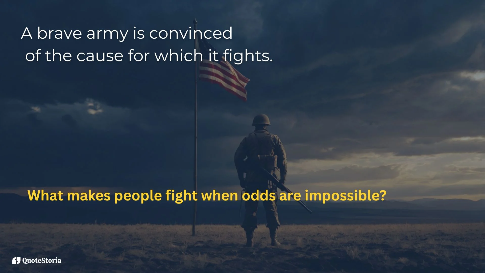 "Friedrich Nietzsche featured image: brave army convinced of its cause."