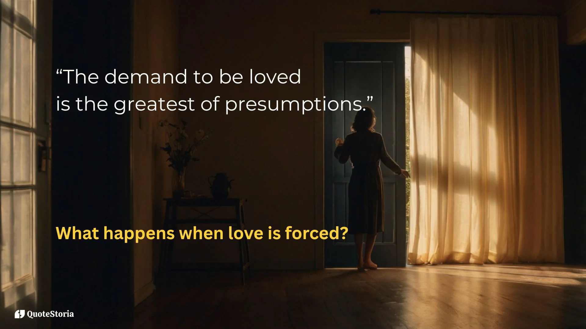 "Friedrich Nietzsche featured image: demand to be loved quote meaning"