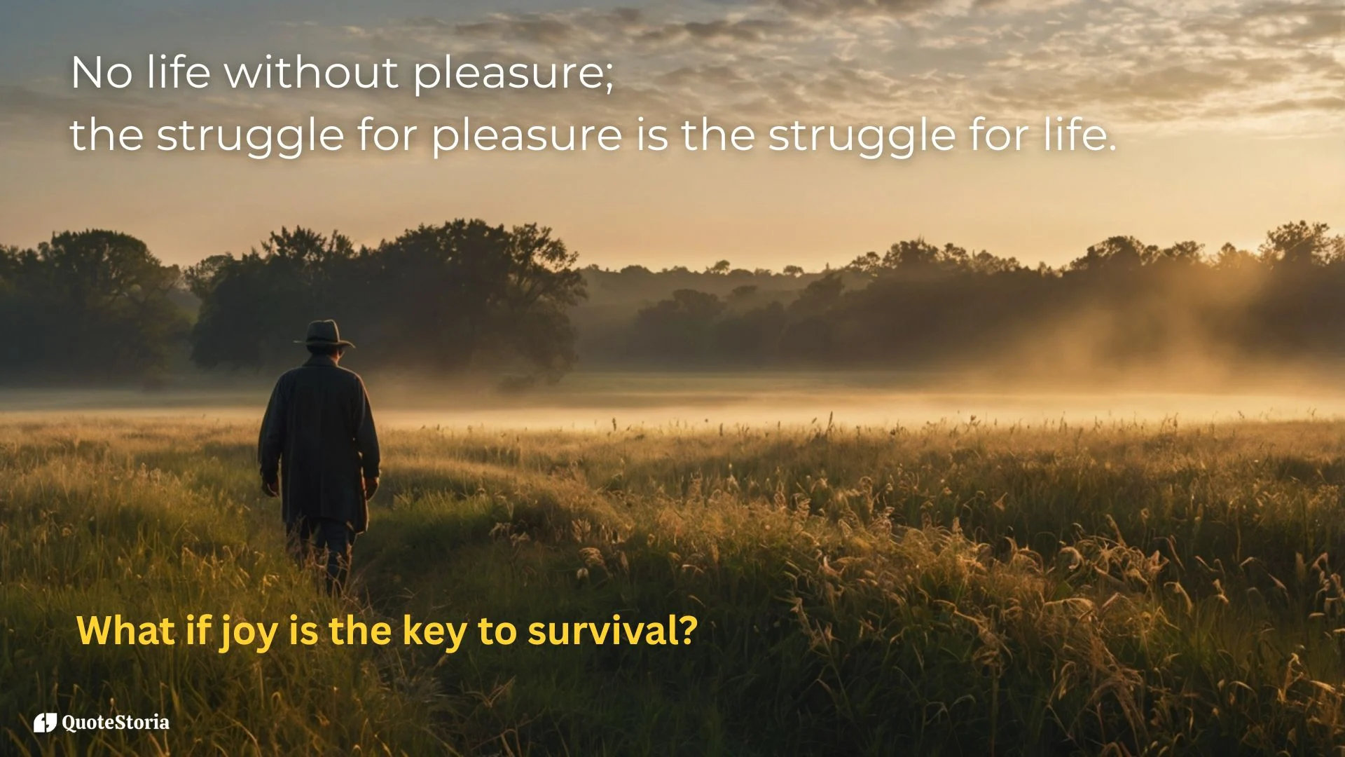 "Friedrich Nietzsche featured image quote: 'No life without pleasure, the struggle for life.'"