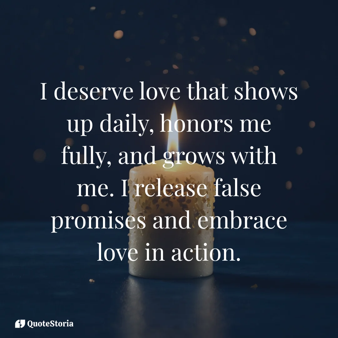 "Affirmation image: steady candle flame symbolizing love that shows up daily"