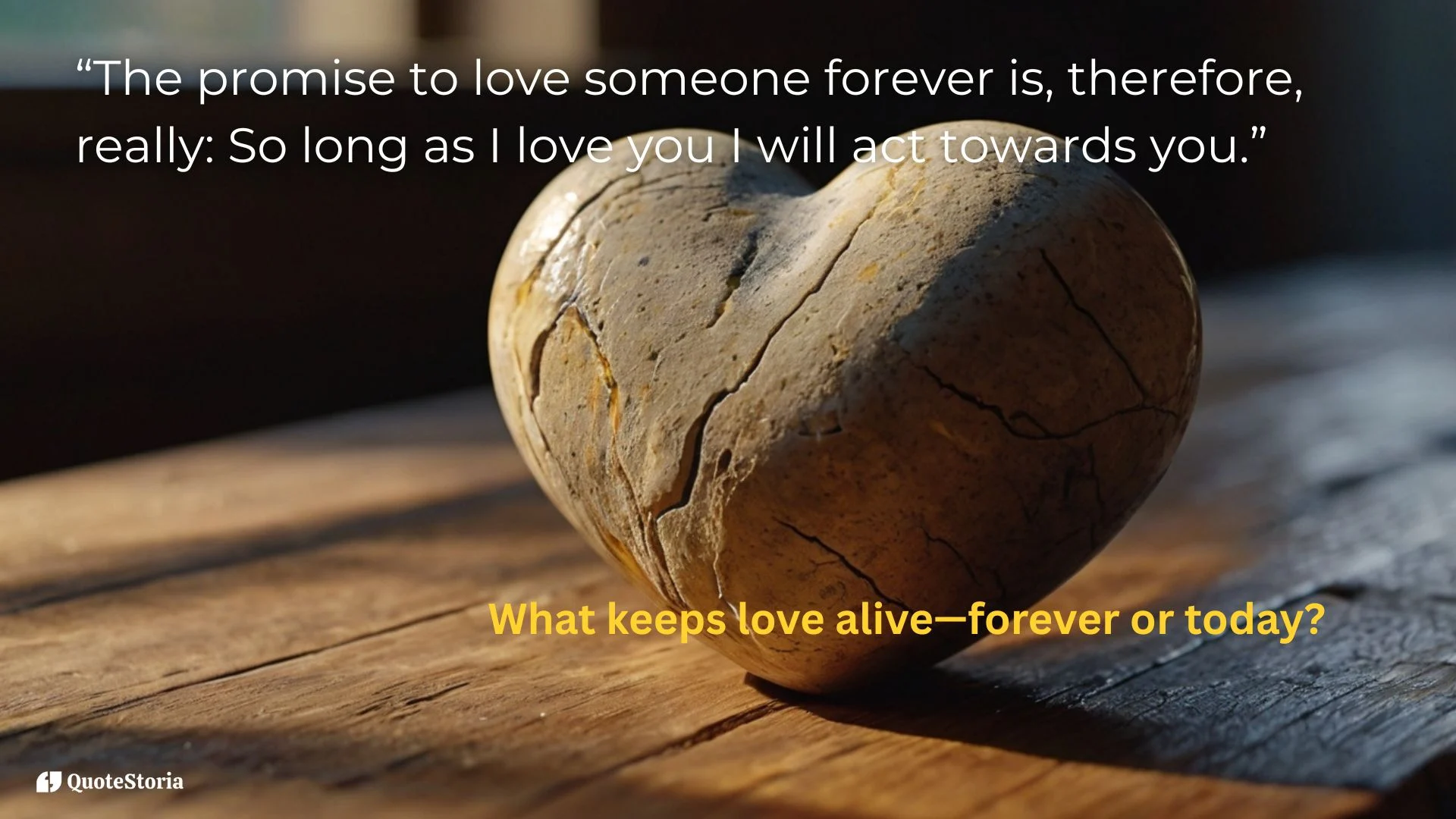 "Friedrich Nietzsche featured image quote: promise to love forever as daily action"