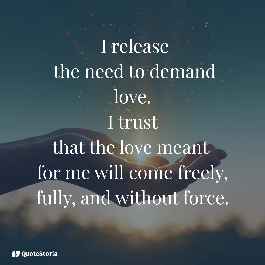 “Open hands releasing golden light into the sky, symbolizing trust and freely given love in a cinematic minimalist style.”