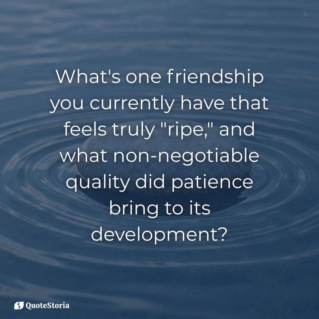 A single stone on calm water for reflection on patience in friendship.
