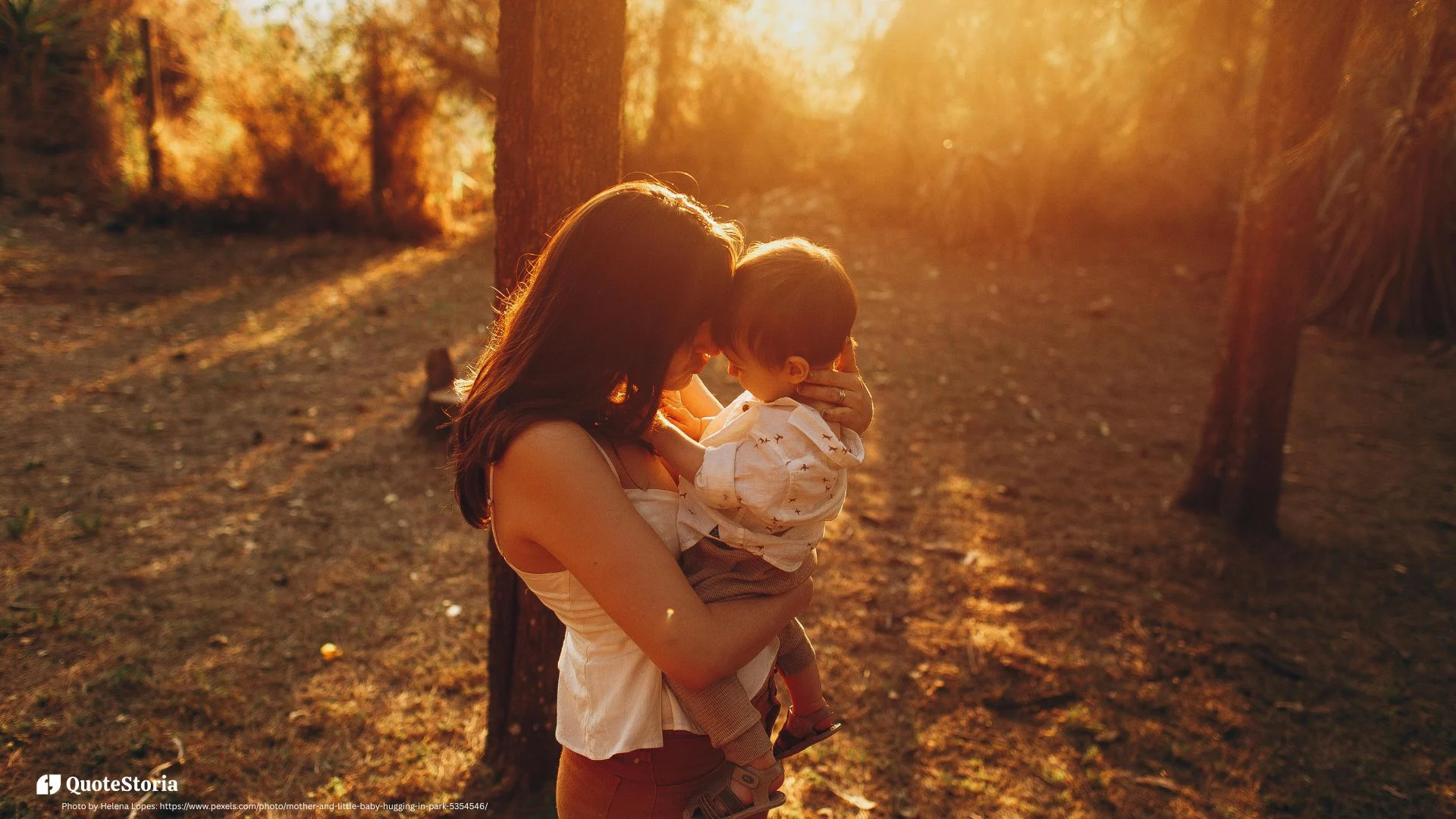 A serene mother holding tea near a window, bathed in golden light, symbolizing resilience and calm in adversity.