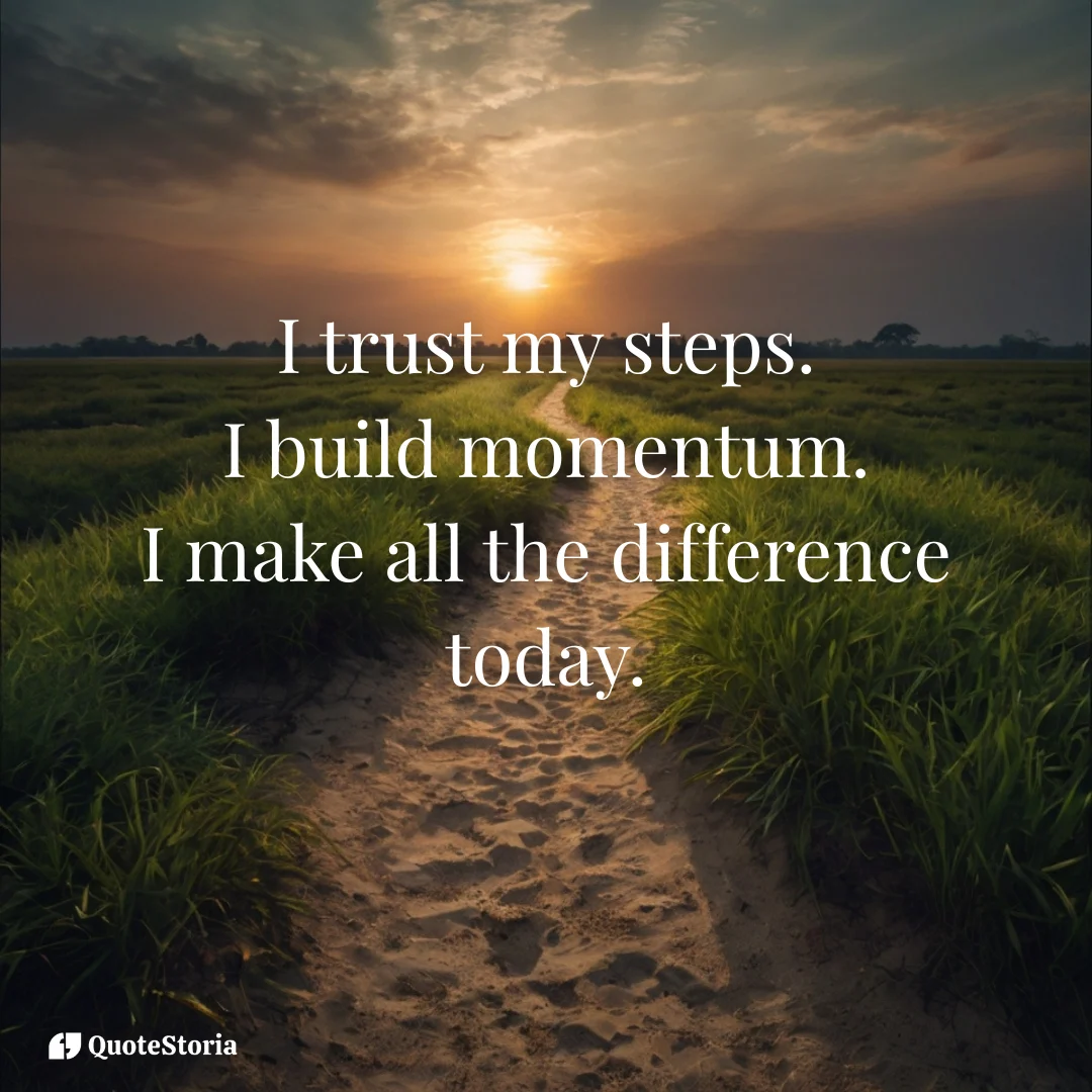 Affirmation image: a clear path at sunrise, symbolizing building momentum and moving forward boldly.