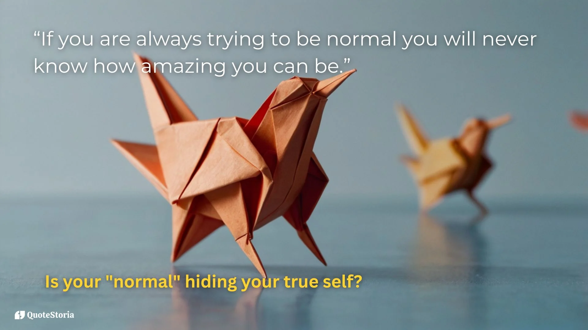 Maya Angelou featured image quote on not trying to be normal and being amazing.