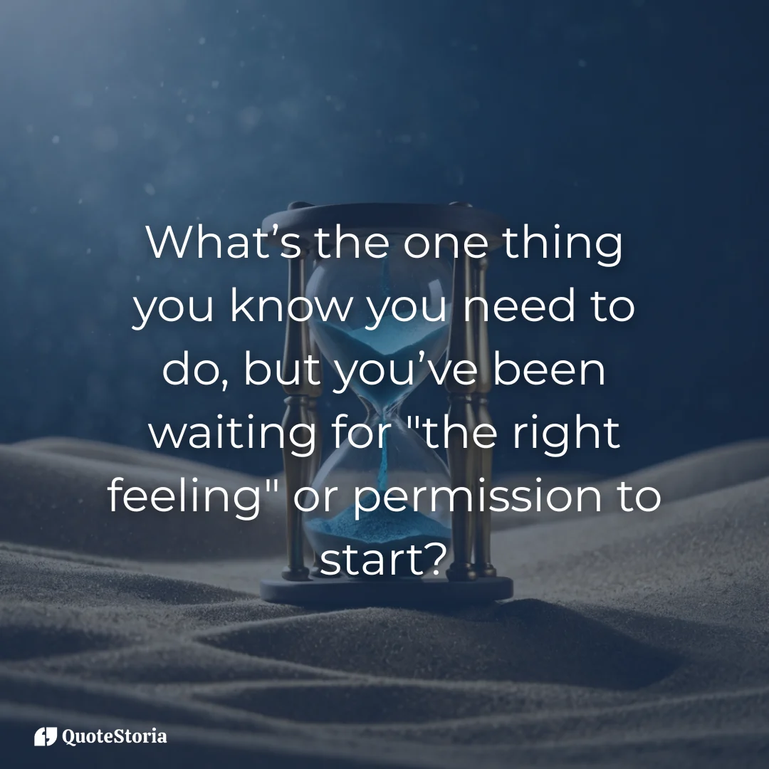 Reflection Question visual: waiting for the right feeling to start.