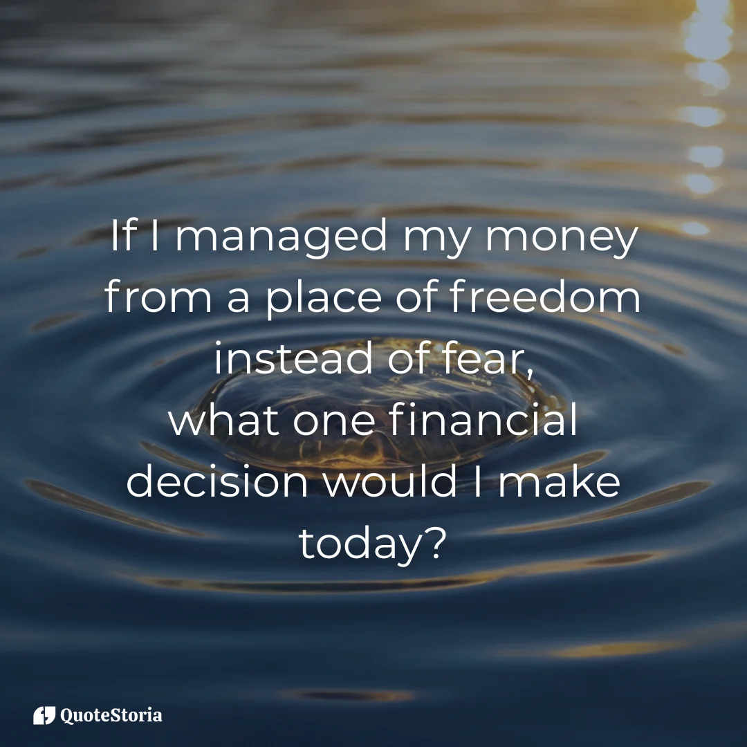 Image for reflection on money mindset: managing finances with freedom versus fear.