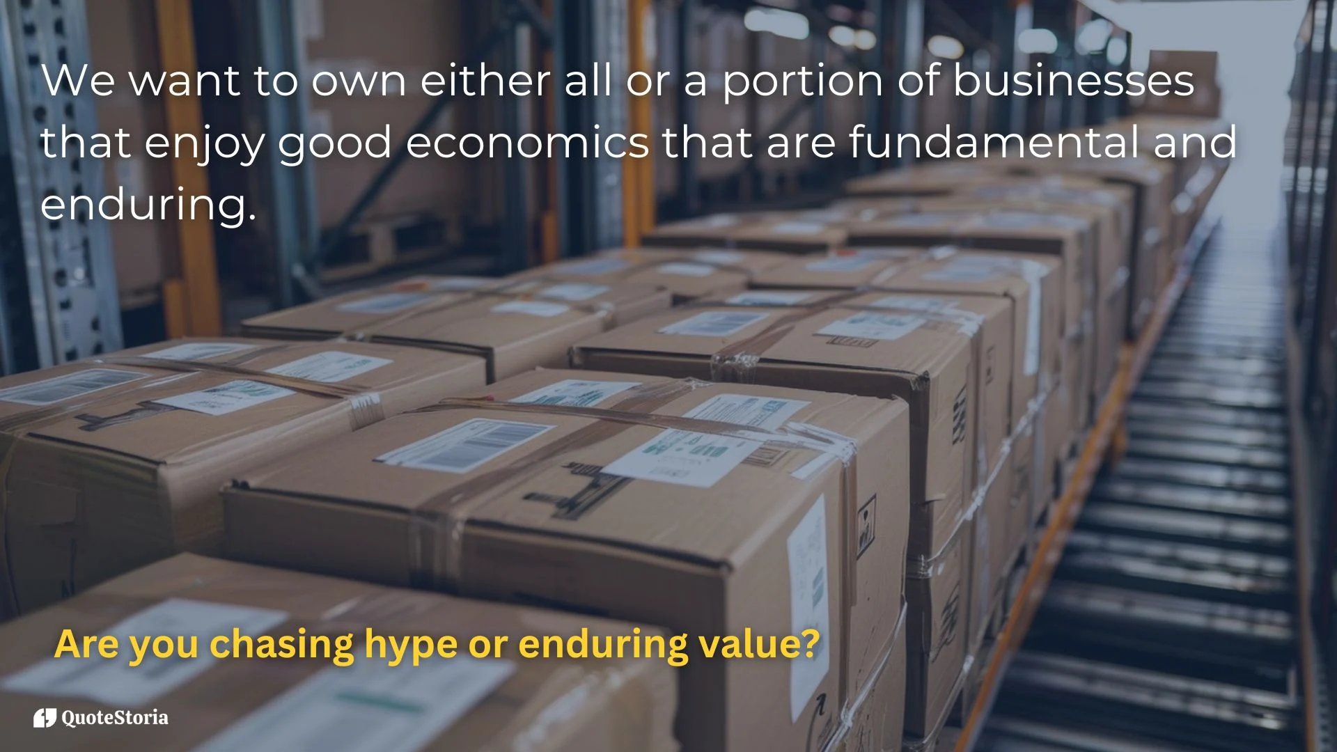 Warren Buffett featured image: 'Own businesses that are fundamental and enduring.'