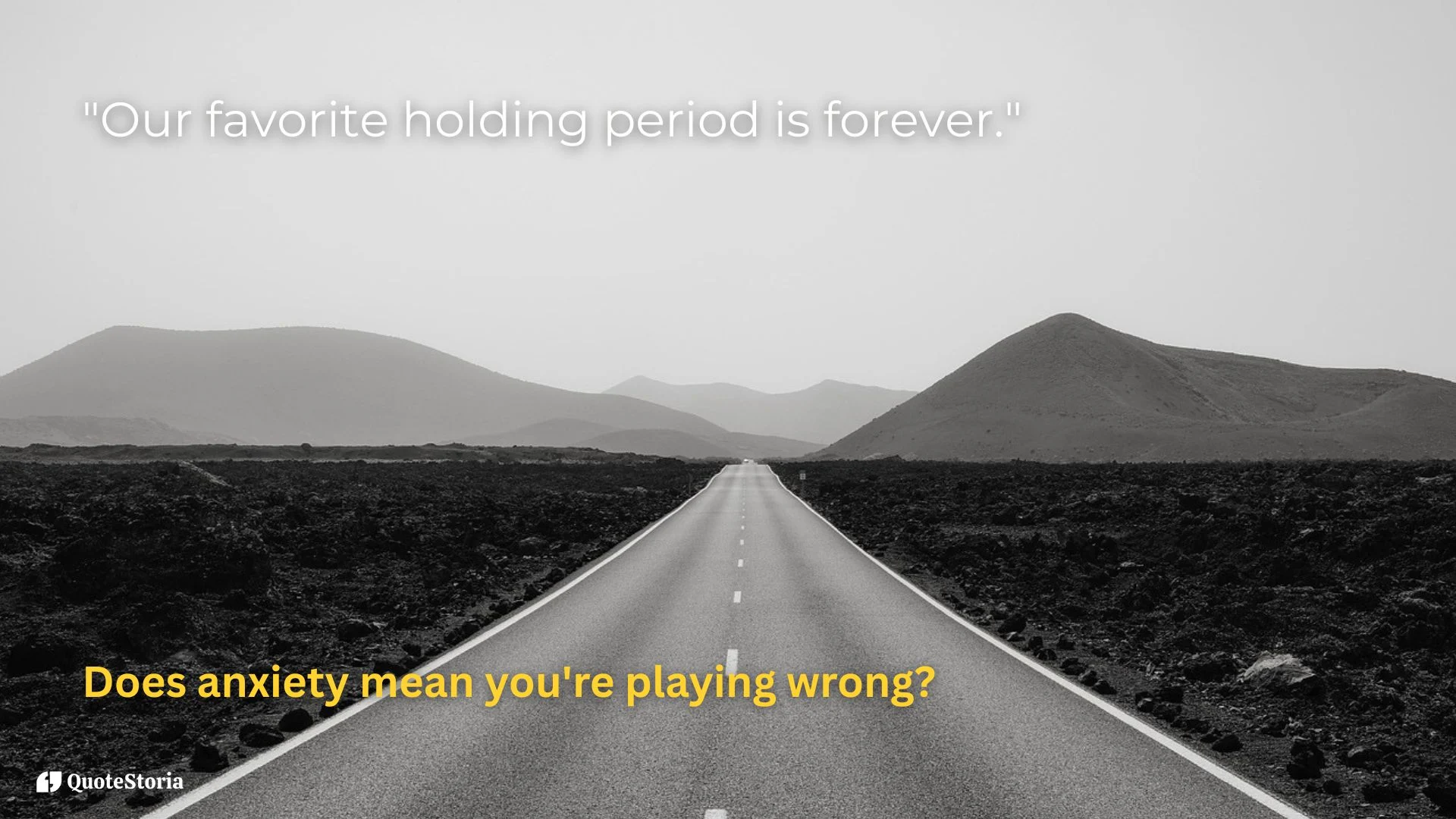 Warren Buffett featured image: "Our favorite holding period is forever."