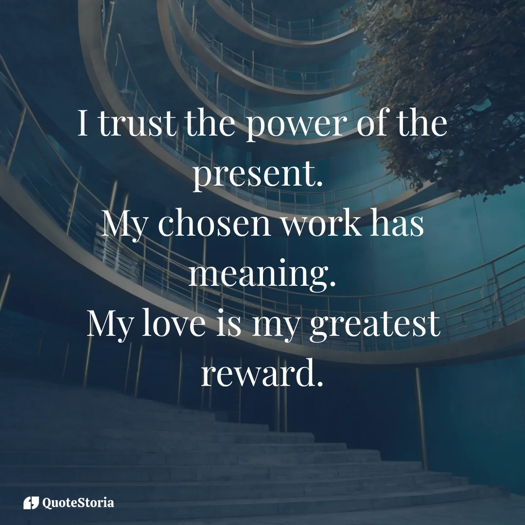 Affirmation for Warren Buffett's quote on purpose and love.