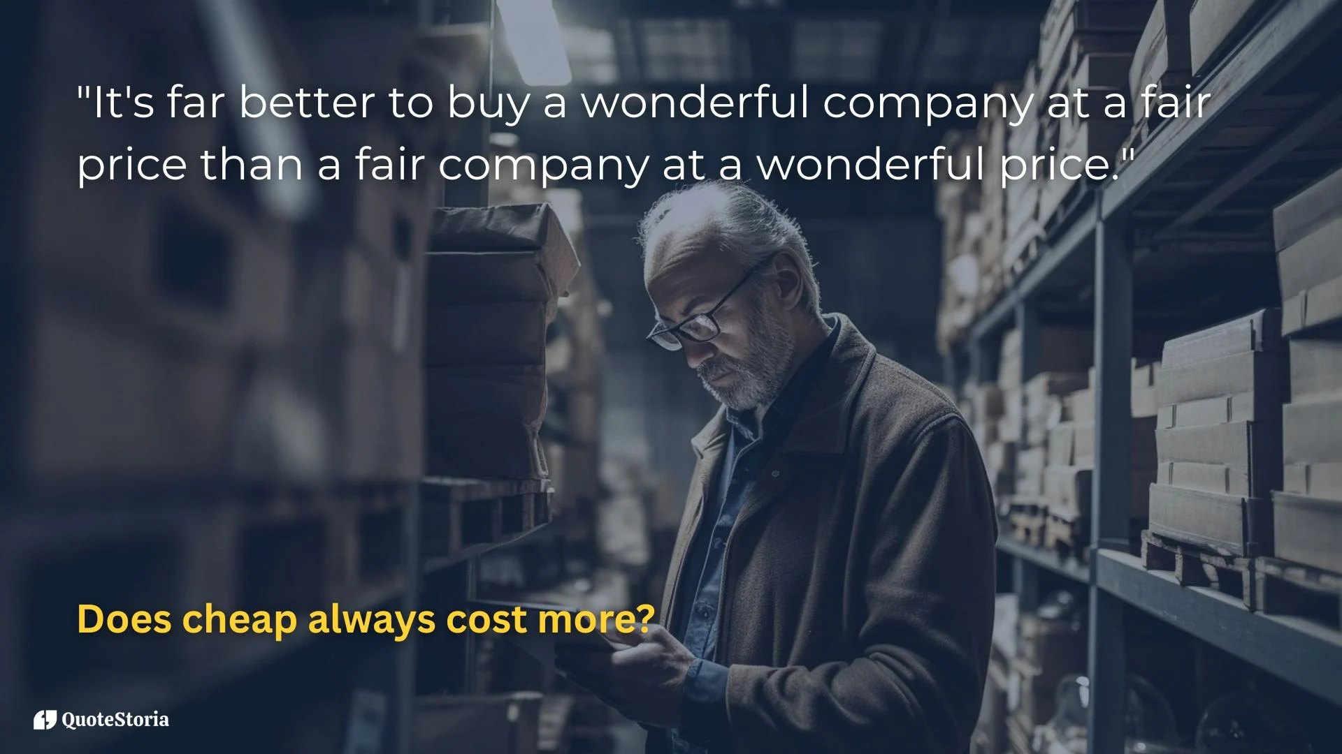 Warren Buffett quote: "Buy a wonderful company at a fair price."