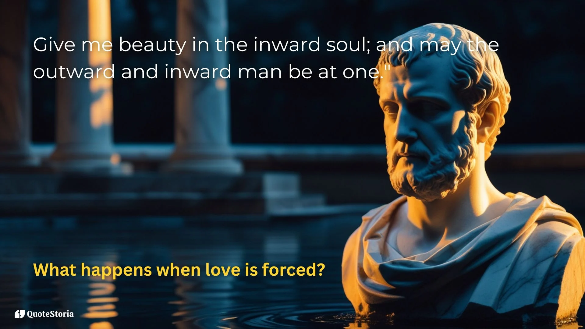 "Plato featured image: 'Give me beauty in the soul' quote on inner and outer harmony."