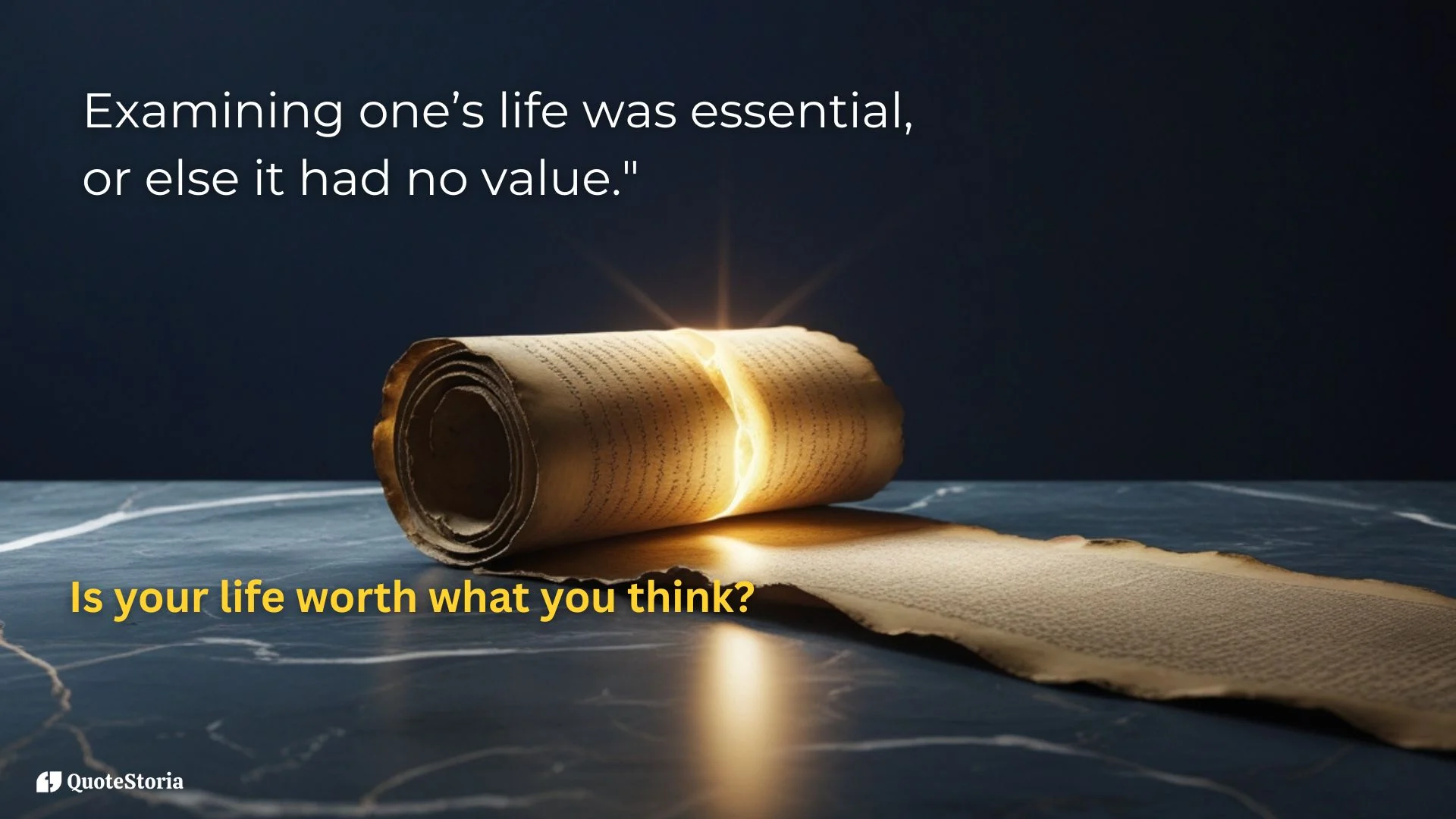 Plato featured image quote: "Examining one's life was essential or else it had no value."