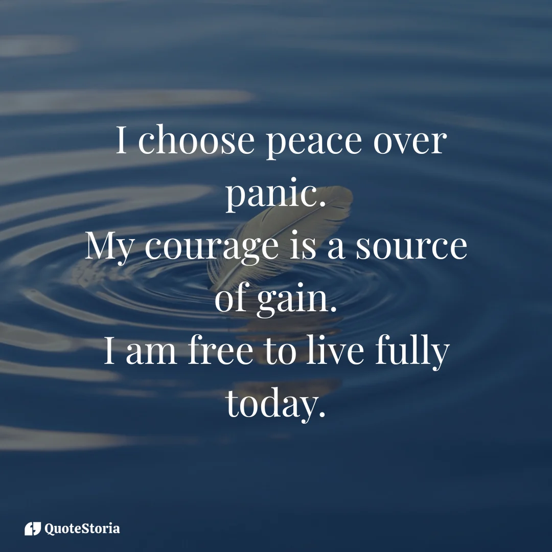Affirmation for Plato's quote: Embrace peace and live fearless in the present.
