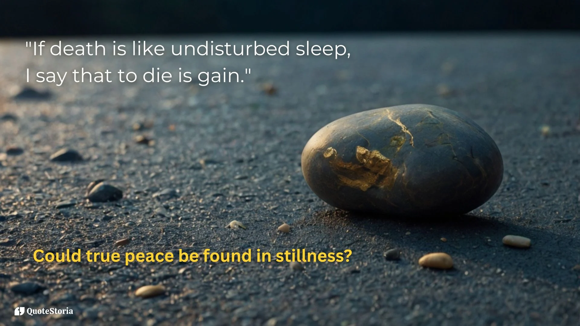 Plato featured image quote: "If death is like undisturbed sleep, to die is gain."