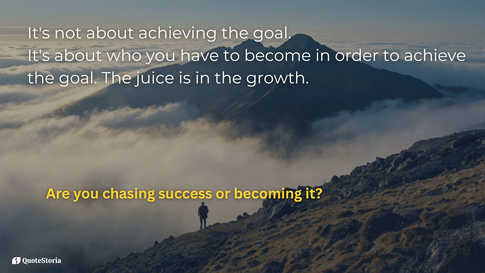 "Tony Robbins featured image quote: 'It's not about achieving the goal—it's about becoming.'"
