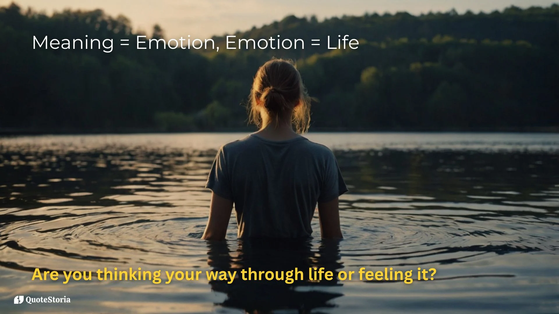 "Tony Robbins featured image quote: 'Meaning equals emotion, emotion equals life.'"