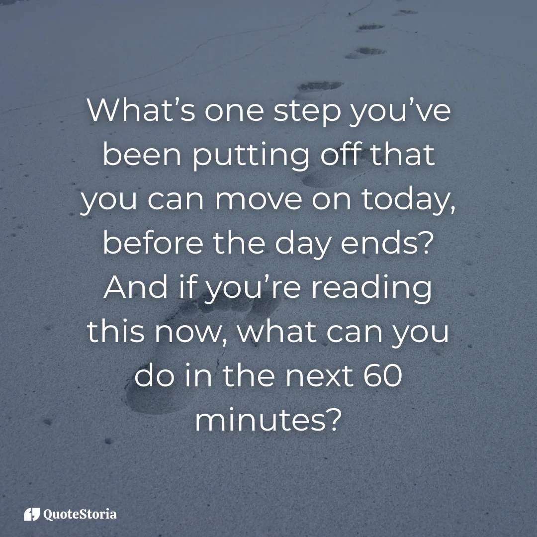 "Minimalist reflection image: one step toward the horizon, Tony Robbins quote."