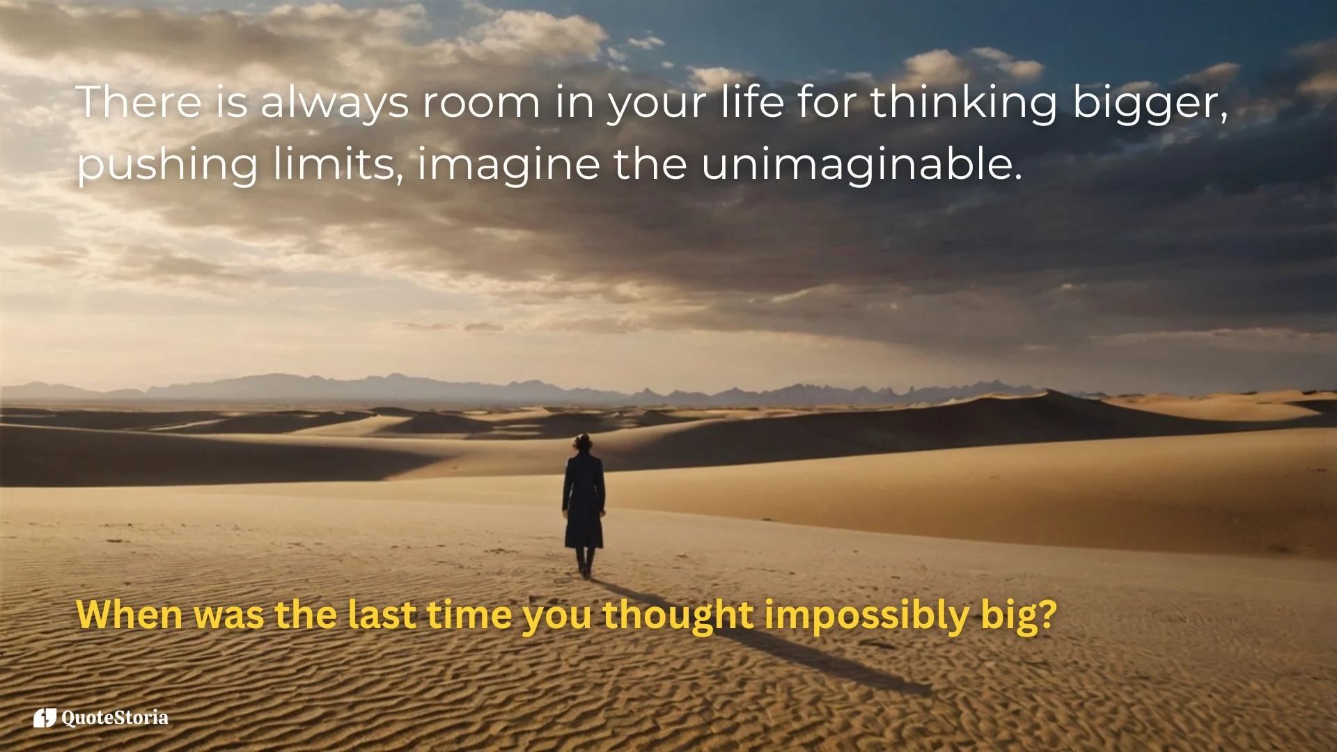 "Tony Robbins featured image quote: 'Think bigger and push limits to imagine the unimaginable.'"