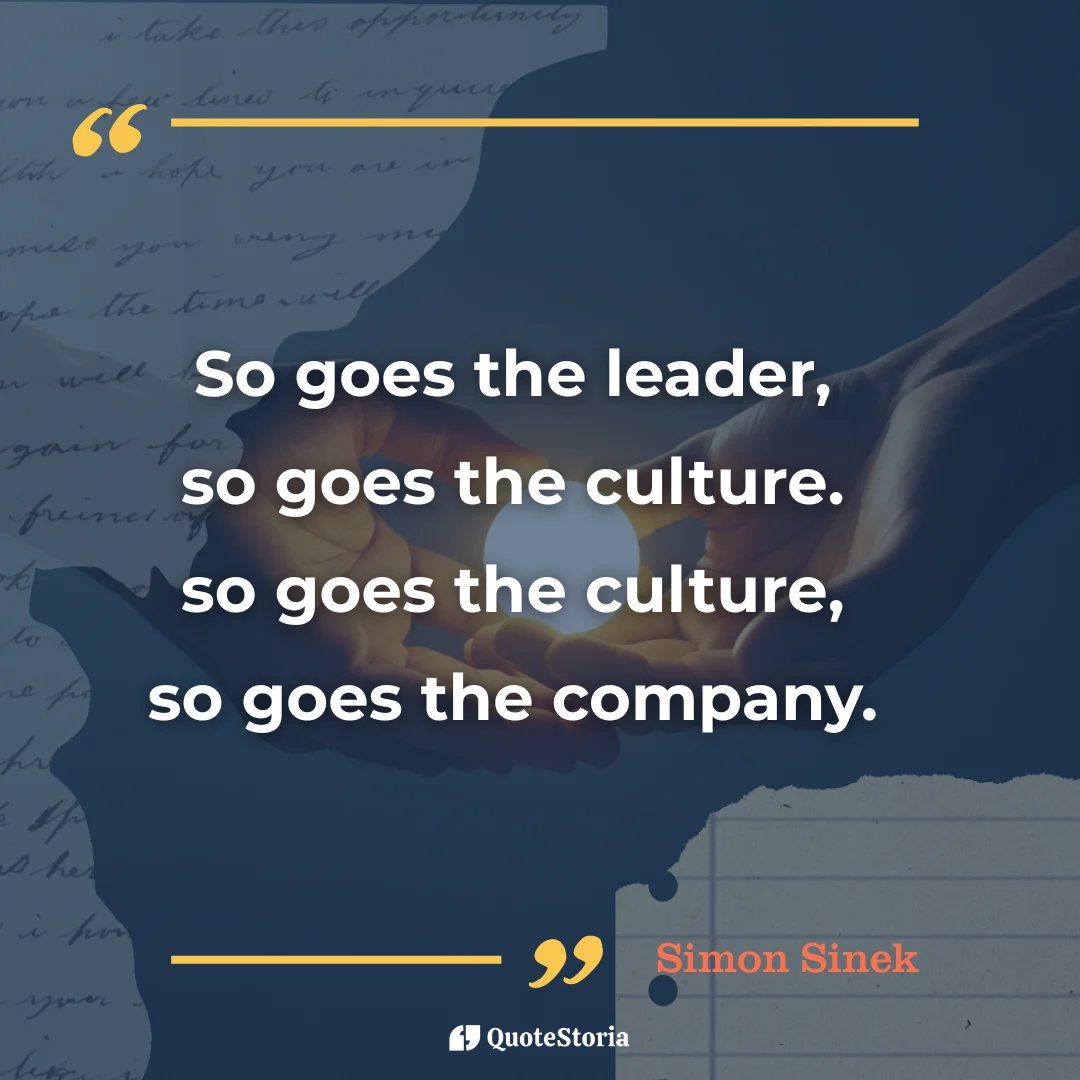 "Quote by Simon Sinek: ‘Leadership behavior creates culture.’"