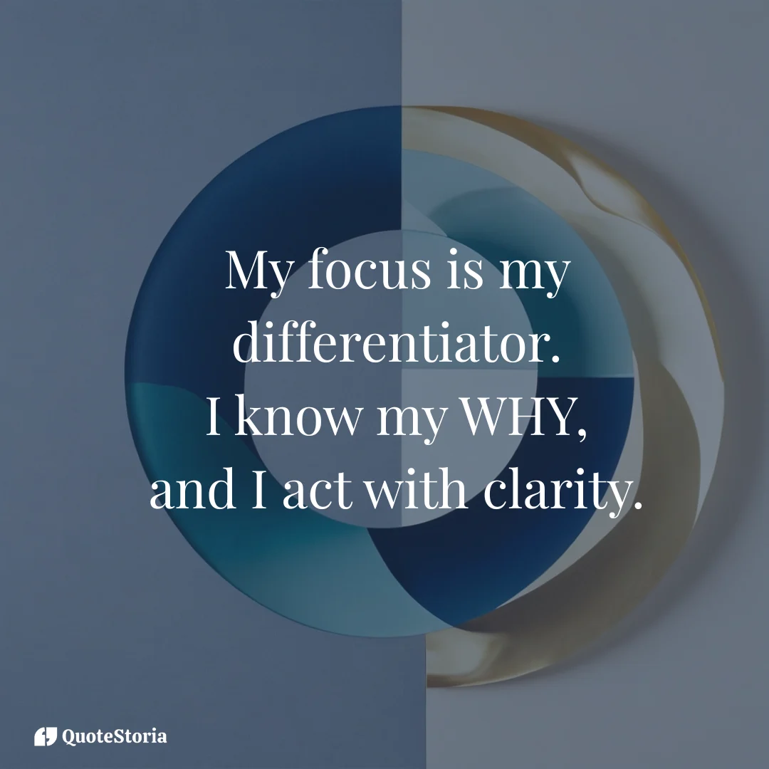 Affirmation on commitment and focus from Simon Sinek's quote.