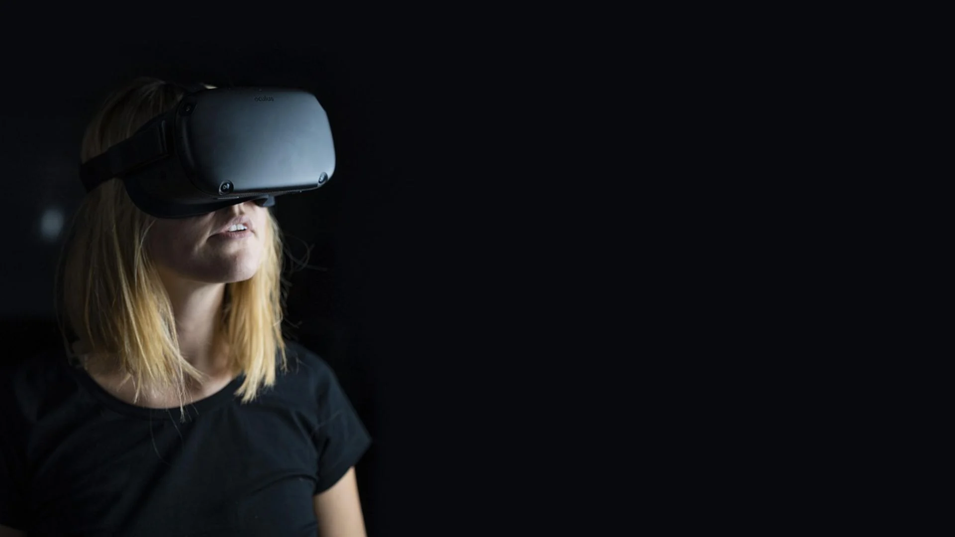 image of example of innovation, woman in VR goggle