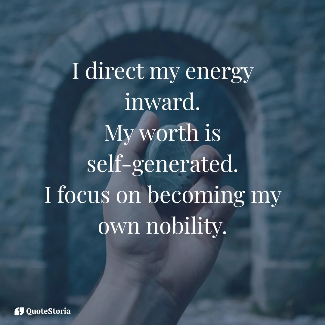 Light growing from a solid base, representing self-generated worth and nobility