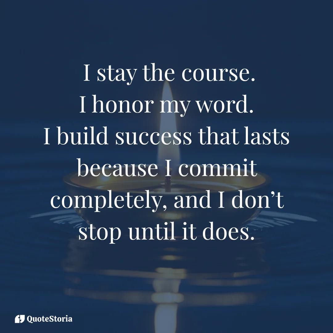 "Candle flame symbolizing steady focus and enduring commitment."