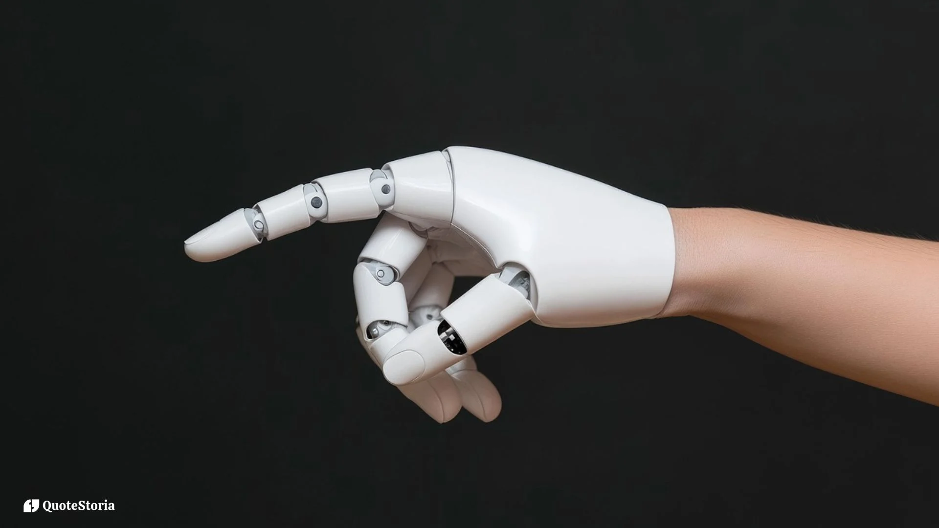 "Man in workshop creating 3D-printed prosthetics, symbolizing growth through thinking bigger."