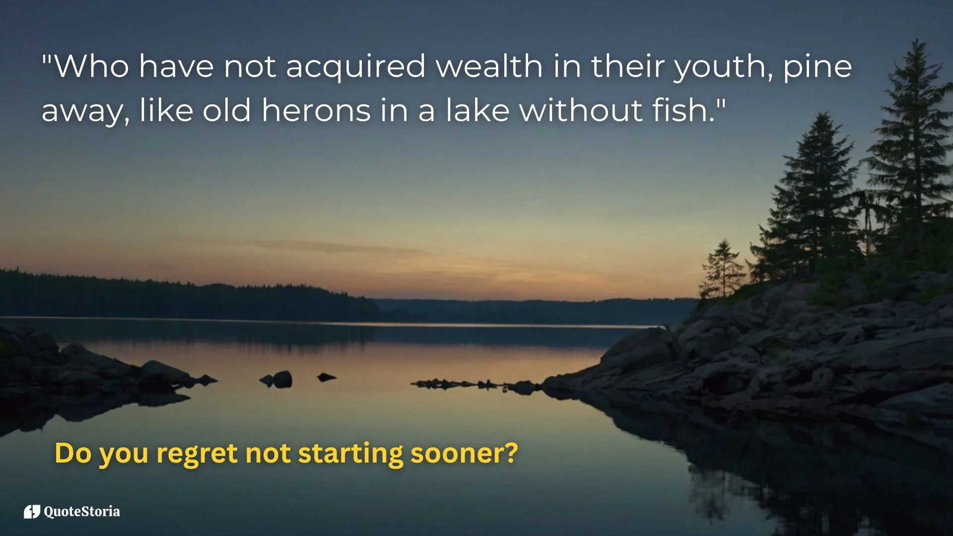 Buddha quote featured image: The key to acquiring wealth in youth and avoiding regret.