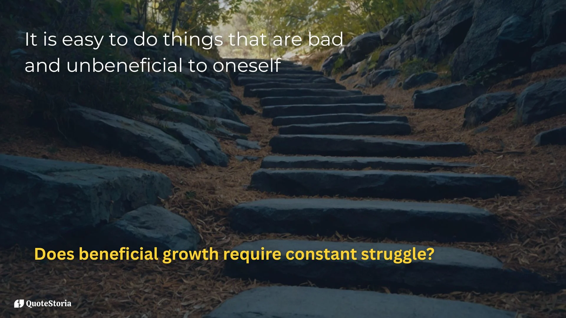 Buddha quote featured image illustrating the difficult path to beneficial action.