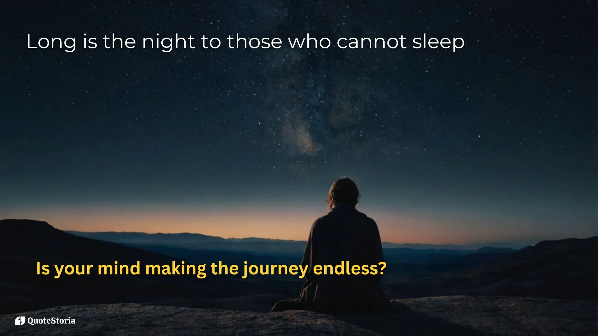 Buddha quote featured image: "Long is the night to those who cannot sleep."