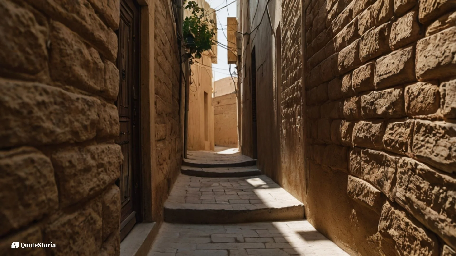 Image of a sunlit, narrow Fez alleyway illustrating the unexpected discovery of music and connection.