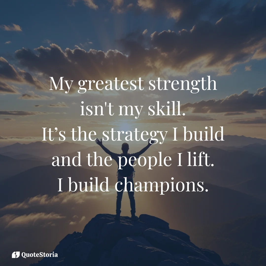 Affirmation visual: I build champions through strategy and uplifting my team.