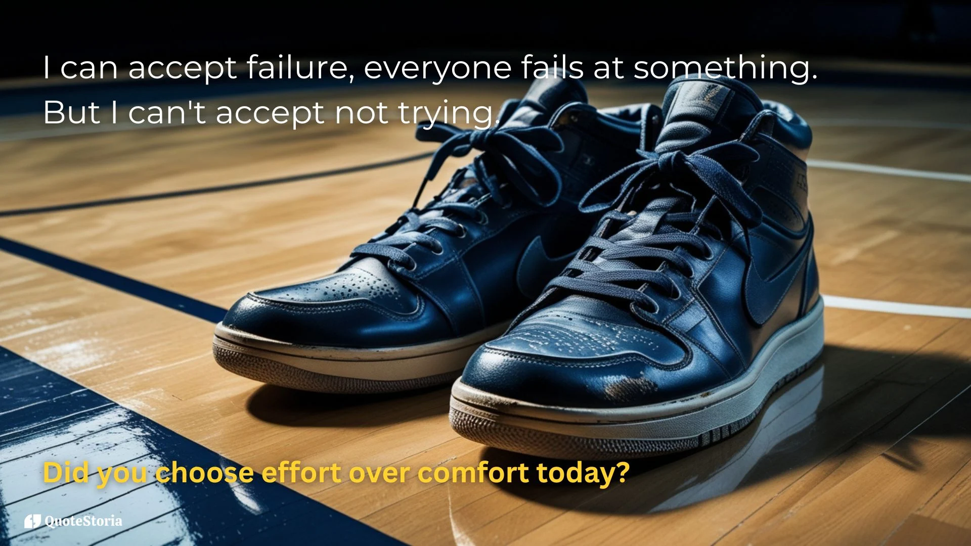 Michael Jordan featured image: "I can accept failure, but I can't accept not trying."