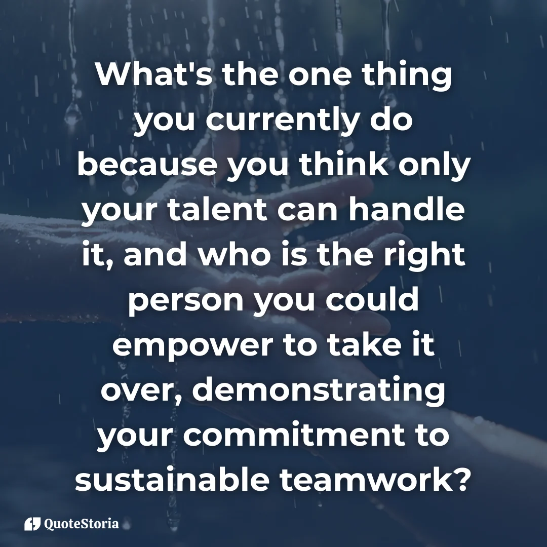 Conceptual image for reflection: Empowering others by releasing control of a specialized task.