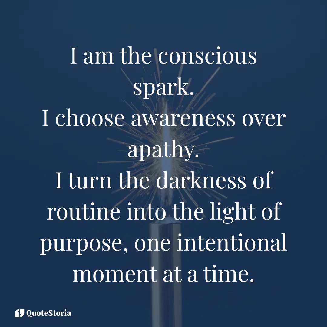 Affirmation visual: I am the conscious spark.