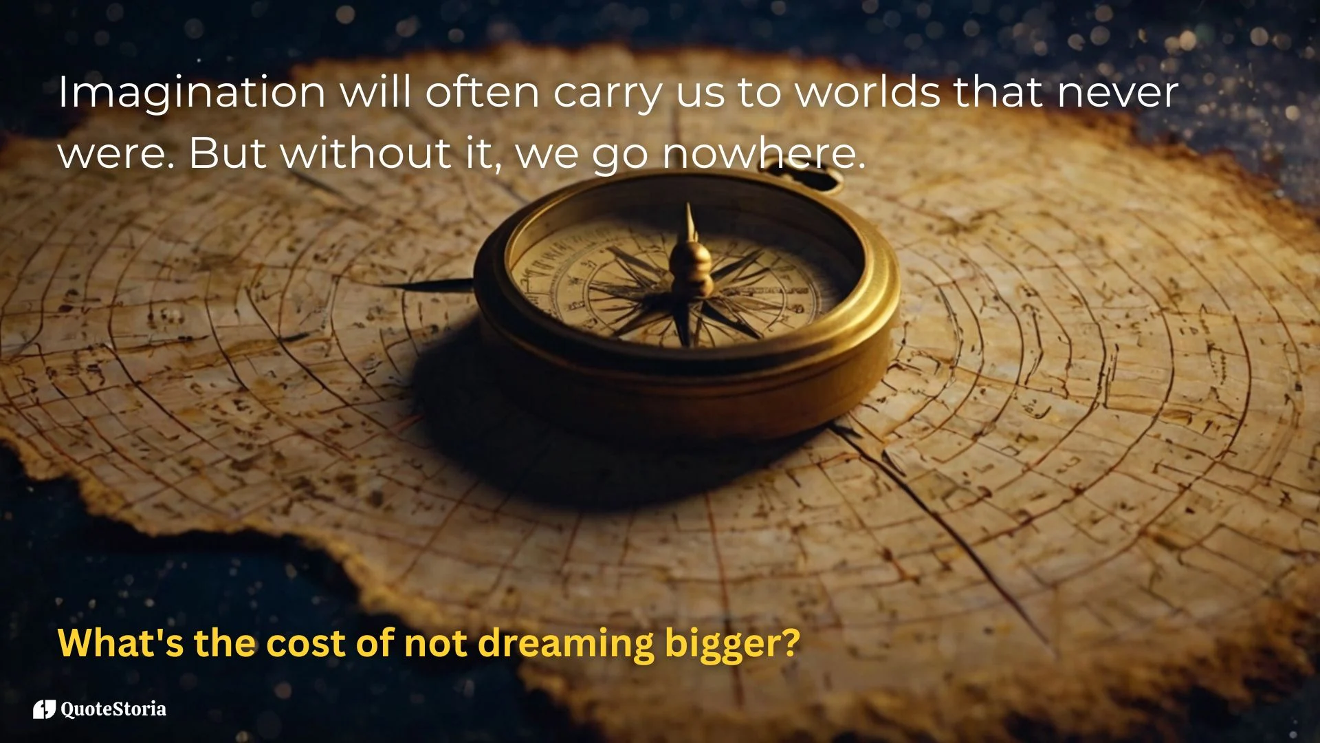 Carl Sagan featured image quote: "Imagination will often carry us to worlds that never were."