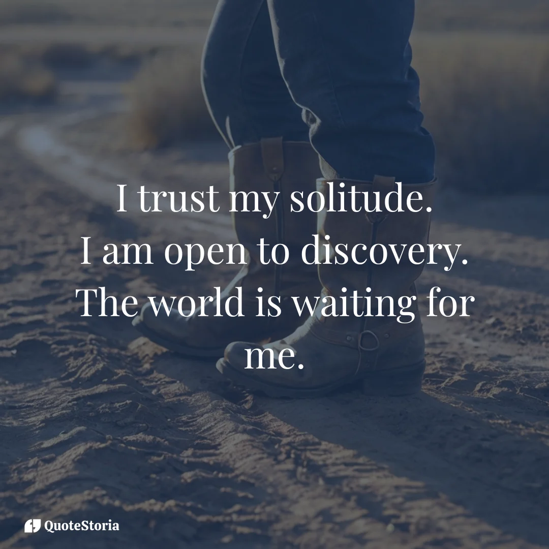 Affirmation image: A single pair of boots ready to walk an open road, embodying trust and solitude.