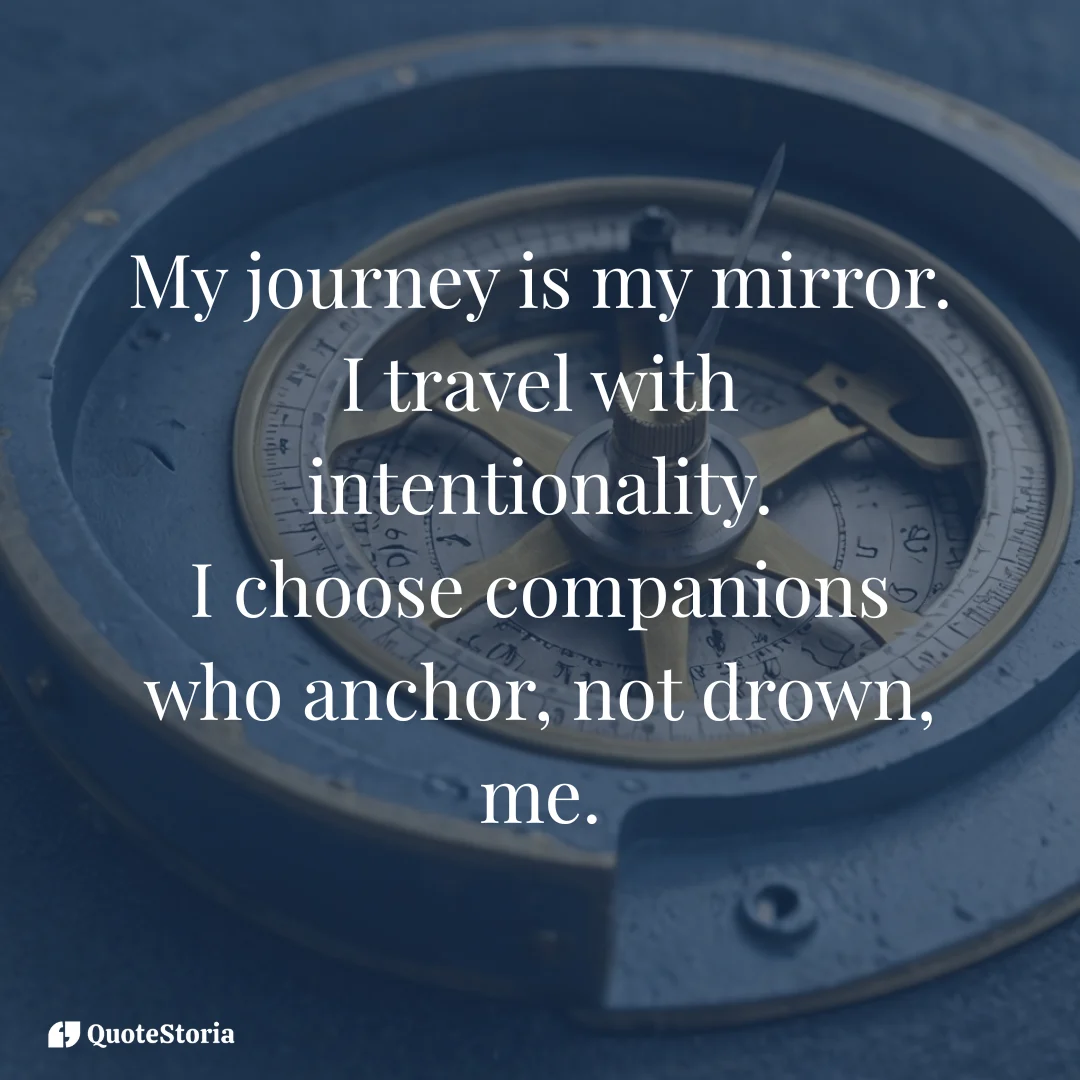 Affirmation image: Compass and map symbolizing intentional travel and wisely choosing companions.