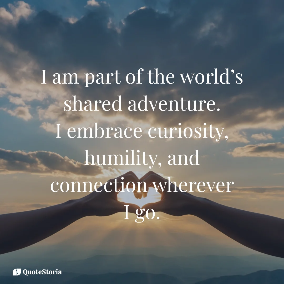 "Affirmation visual inspired by Mark Twain: connection amid crowd."